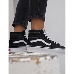 Buty Vans Wysoka Platforma SK8-Hi Platform 2.0. Czarne trampki Vans, bez wzorów, z materiału, bez zapięcia. W wyprzedaży za 349.20 zł.