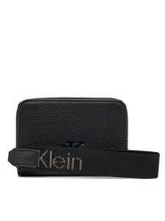 Calvin Klein Jeans Portfel K60K613058 Czarny. Czarne portfele Calvin Klein Jeans, bez wzorów, z jeansu. Za 219.99 zł.