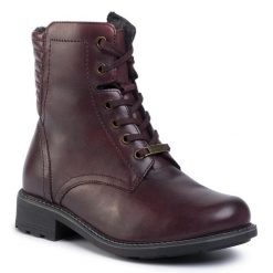 Trzewiki Lasocki. Czerwone botki Lasocki, bez wzorów, bez obcasa, na płaskiej podeszwie, bez zapięcia. Za 229.99 zł.