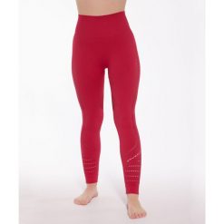 Legginsy damskie treningowe z długą nogawką Brubeck GYM. Czerwone bielizna sportowa Brubeck, bez wzorów. Za 169.99 zł.