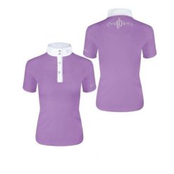 Koszula konkursowa damska JD ATTACK z krótkim rękawem Linda. Fioletowe koszule JD ATTACK, l, z aplikacjami, z elastanu, eleganckie, bez kołnierzyka, bez ramiączek. Za 189.00 zł.