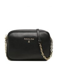 Patrizia Pepe Torebka CB0071/L001-K103 Czarny. Czarne listonoszki Patrizia Pepe, bez wzorów, ze skóry, bez dodatków. Za 319.99 zł.