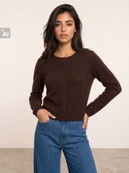 Kardigan z wełną - dark grey jeans. Szare kardigany Sinsay, l, bez wzorów, z jeansu. Za 79.99 zł.