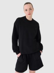 4F Bluza dresowa nierozpinana bez kaptura uniseks - czarna L. Czarne bluzy 4f, l, bez wzorów, z bawełny, bez kaptura. W wyprzedaży za 69.99 zł.