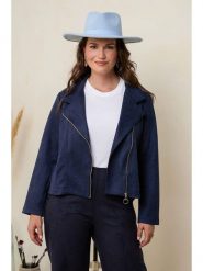 Curvy Lady Kurtka w kolorze granatowym ze skóry syntetycznej rozmiar: 40/42. Niebieskie kurtki Curvy Lady, bez wzorów, ze skóry, bez kaptura. Za 127.65 zł.