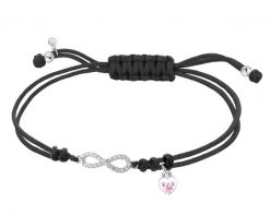 Bransoletka z elementami srebra i cyrkoniami - nieskończoność, serce. Bransoletki Apart, z cyrkonią, srebrne. Za 169.00 zł.