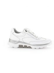 Gabor Skórzane sneakersy w kolorze białym rozmiar: 38. Białe trampki Gabor, bez wzorów, bez zapięcia. Za 302.95 zł.