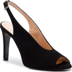 Sandały EDEO - 3340-16 Czarny. Czarne sandały Edeo, bez wzorów, ze skóry, eleganckie, bez obcasa, na obcasie, bez zapięcia. W wyprzedaży za 179.00 zł.