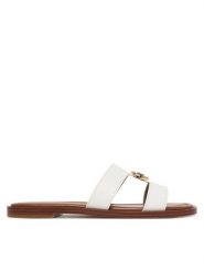 MICHAEL Michael Kors Klapki Ering Flat 40S6ERFS2L Biały. Białe klapki MICHAEL Michael Kors, bez wzorów, ze skóry, bez obcasa. Za 529.99 zł.