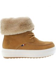 U.S. Polo Assn. Botki zimowe w kolorze jasnobrązowym rozmiar: 36. Brązowe botki U.S. Polo Assn., na zimę, bez wzorów, bez obcasa, na platformie, bez zapięcia. Za 244.95 zł.