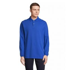 Koszulka polo z długim rękawem Sol's Pacific. Niebieskie bluzki SOL'S, s, bez wzorów, bez kołnierzyka, bez ramiączek. Za 134.00 zł.