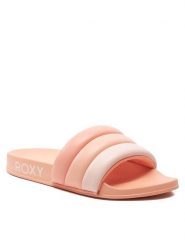 Roxy Klapki ARJL101131 Beżowy. Brązowe klapki Roxy, bez wzorów, ze skóry, bez obcasa. Za 89.99 zł.