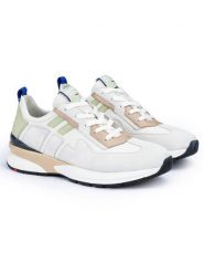 LLOYD Skórzane sneakersy w kolorze biało-szałwiowo-beżowym rozmiar: 40. Białe trampki LLOYD, bez wzorów, ze skóry, bez zapięcia. Za 395.31 zł.