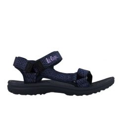 Sandały damskie Lee Cooper LCW-25-34-3559LA granatowe niebieskie. Niebieskie sandały bez wzorów, z otwartym noskiem, bez obcasa, bez zapięcia. Za 153.61 zł.