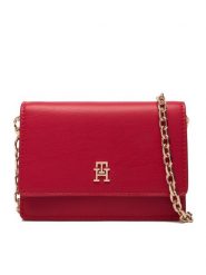 Tommy Hilfiger Torebka Th Icon Card Holder W/Chain AW0AW18248 Czerwony. Czerwone torebki klasyczne TOMMY HILFIGER, bez wzorów, ze skóry, bez dodatków. Za 289.99 zł.