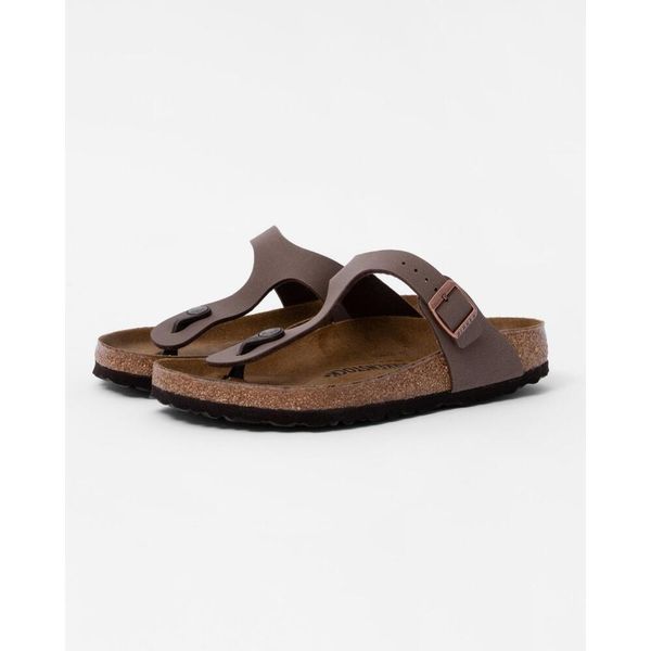 Klapki Birkenstock Gizeh Birkibuc Dorosłych. Szare klapki Birkenstock, bez wzorów, z materiału, bez obcasa. Za 565.00 zł.