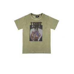 Koszulka Leone 1947 Color Block Kurzarm dla Kinder. Zielone bluzki LEONE 1947 APPAREL, bez wzorów, z bawełny, sportowe, bez kołnierzyka, bez ramiączek. W wyprzedaży za 48.31 zł.