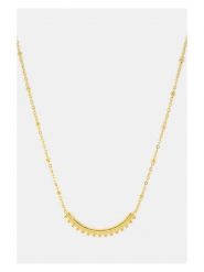 MOODE Naszyjnik "Irene" z elementem ozdobnym - dł. 42 cm rozmiar: onesize. Żółte naszyjniki MOODE, ze stali. Za 34.99 zł.