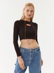 Ellesse Bluzka Contenti SGP15929 Czarny Slim Fit. Czarne bluzki Ellesse, bez wzorów, z bawełny, bez kołnierzyka, bez ramiączek. Za 109.99 zł.