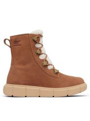 Sorel Botki Explorer III Joan 2077981242 Brązowy. Brązowe botki Sorel, bez wzorów, ze skóry, bez obcasa, na płaskiej podeszwie, bez zapięcia. Za 719.99 zł.
