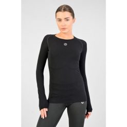 Longsleeve termoaktywny sportowy damski Nessi Sportswear Ultra. Czarne koszulki sportowe NESSI SPORTSWEAR, bez wzorów, bez ramiączek, do biegania. Za 339.00 zł.