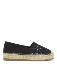 Jenny Fairy Espadryle WSS21119-01 Czarny. Czarne espadryle Jenny Fairy, bez wzorów, z materiału, bez obcasa, bez zapięcia. Za 62.99 zł.