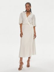 PINKO Sukienka codzienna Macbeth 103561 A1WV Beżowy Relaxed Fit. Brązowe sukienki Pinko, na co dzień, bez wzorów, z wiskozy, bez kołnierzyka, bez ramiączek, proste. Za 689.99 zł.