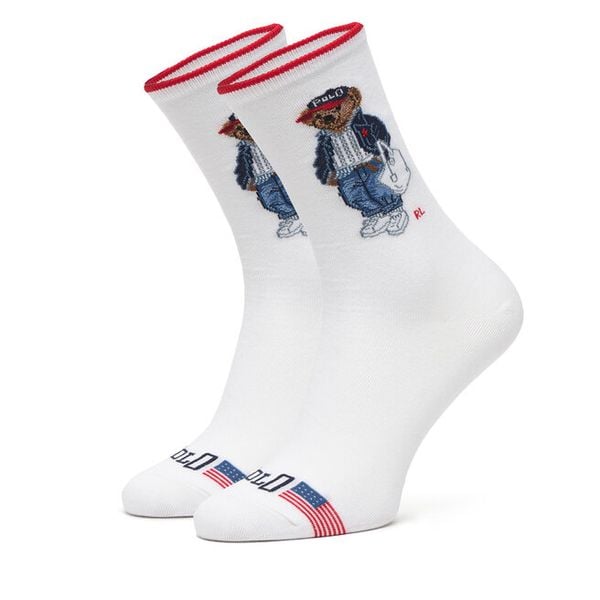 Skarpety długie Polo Ralph Lauren. Białe skarpety Polo Ralph Lauren, bez wzorów. Za 75.99 zł.