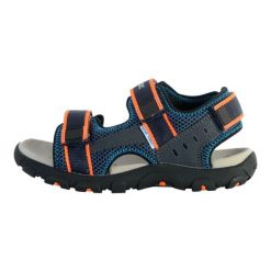 Sandały GEOX JR SANDAL STRADA A Niebieski. Brązowe sandały Geox, bez wzorów, bez obcasa, bez zapięcia. Za 151.99 zł.