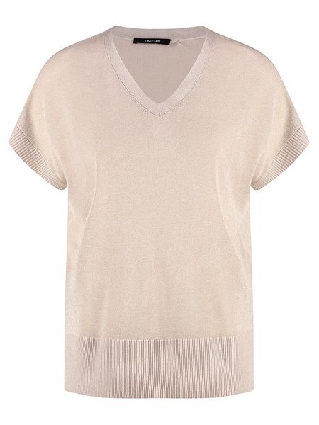 TAIFUN Sweter w kolorze beżowym rozmiar: 44. Brązowe swetry Taifun, bez wzorów, ze splotem, bez ramiączek. Za 96.14 zł.