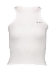 Pepe Jeans Top w kolorze białym rozmiar: S. Białe koszulki sportowe Pepe Jeans, bez wzorów, z jeansu, bez ramiączek. Za 83.62 zł.