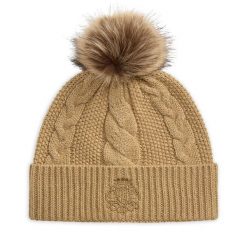 Czapka LAUREN RALPH LAUREN. Brązowe czapki Lauren Ralph Lauren, bez wzorów. Za 419.99 zł.