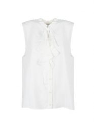 Patrizia Pepe Bluzka | 8C0440/A8T6 | Kobieta | Biały. Białe bluzki Patrizia Pepe, s, bez wzorów, z materiału, eleganckie, bez kołnierzyka, bez ramiączek. W wyprzedaży za 349.00 zł.