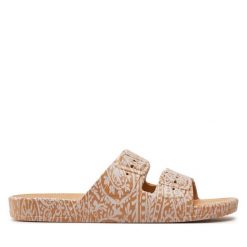 Klapki Freedom Moses. Brązowe klapki Freedom Moses, bez wzorów, bez obcasa. Za 329.99 zł.