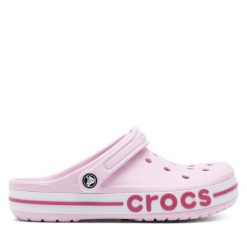 Klapki Crocs. Czerwone klapki Crocs, bez wzorów, bez obcasa. Za 229.99 zł.
