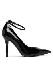 Guess Szpilki FLFNPL PAF08 Czarny. Czarne szpilki Guess, z aplikacjami, ze skóry, bez obcasa, na szpilce, bez zapięcia. Za 679.99 zł.