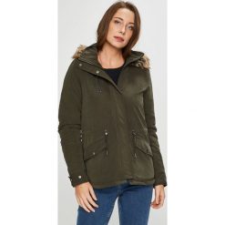 Only - Parka. Zielone parki Only, l, z materiału, z kapturem. W wyprzedaży za 129.90 zł.