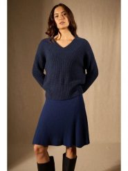 Perfect Cashmere Kaszmirowy sweter "Emeres" w kolorze granatowym rozmiar: S. Niebieskie swetry Perfect Cashmere, s, bez wzorów, z kaszmiru, bez ramiączek. Za 1,087.99 zł.