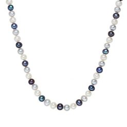 Valero Pearls Naszyjnik z pereł srebro wysokiej próby Perła hodowlana słodkowodna srebrny Naszyjniki 1 ct Damski. Szare naszyjniki Valero Pearls, z perłą, srebrne. Za 409.99 zł.
