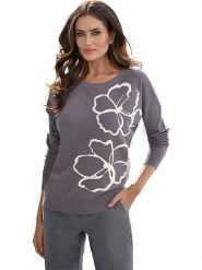 Heine Sweter w kolorze szarym rozmiar: 38. Szare swetry Heine, bez wzorów, bez ramiączek. Za 104.89 zł.