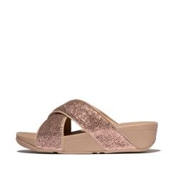 Sandały damskie FitFlop Lulu. Brązowe sandały FIT FLOP, bez wzorów, bez obcasa, bez zapięcia. Za 403.00 zł.