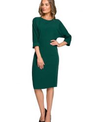 Stylove Sukienka w kolorze zielonym rozmiar: S. Zielone sukienki Stylove, s, bez wzorów, bez kołnierzyka, bez ramiączek, midi. Za 180.49 zł.