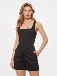 Guess Top Sia W4GH47 WDEE2 Czarny Regular Fit. Czarne topy Guess, xl, z aplikacjami, z syntetyku, bez kołnierzyka, bez ramiączek. Za 179.99 zł.
