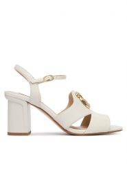 Liu Jo Sandały Brooke 01 SA6051 PX695 Kremowy. Białe sandały Liu Jo, bez wzorów, ze skóry, bez obcasa, na słupku, bez zapięcia. Za 729.99 zł.
