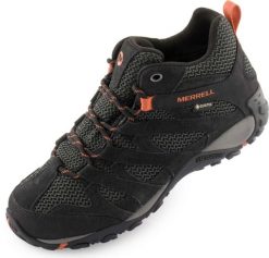 Merrell Alverstone Mid GTX damskie buty outdoor czarne. Czarne trekkingi z gore-texu, outdoorowe. Za 617.99 zł.