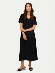 Kaffe Sukienka codzienna Dea 10508615 Czarny Regular Fit. Czarne sukienki Kaffe, na co dzień, bez wzorów, z syntetyku, bez kołnierzyka, bez ramiączek, proste. Za 149.99 zł.