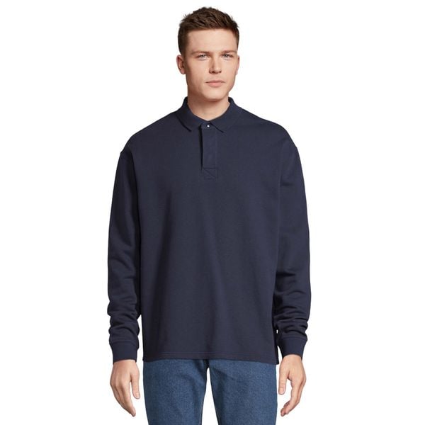 Bluza Polo Dla Dorosłych Unisex Heritage Neck. Niebieskie bluzy SOL'S, s, bez wzorów, bez kaptura. Za 187.99 zł.