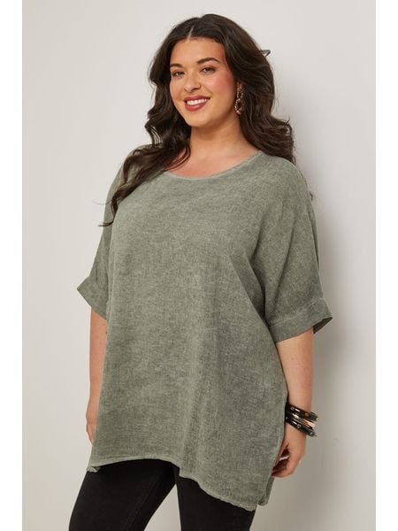 Curvy Lady Bluzka w kolorze khaki rozmiar: 44/46. Brązowe bluzki Curvy Lady, z aplikacjami, klasyczne, bez kołnierzyka, bez ramiączek. Za 91.77 zł.