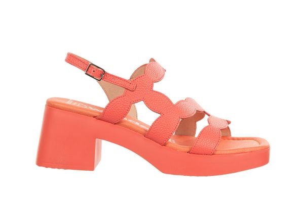 Sandały Wonders D-1020 Coral 138027, Różowy, Skóra naturalna - 37. Czerwone sandały Wonders, bez wzorów, z materiału, bez obcasa, na obcasie, bez zapięcia. W wyprzedaży za 332.10 zł.