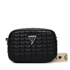 Torebka Guess. Czarne listonoszki Guess, z aplikacjami, bez dodatków. Za 249.99 zł.